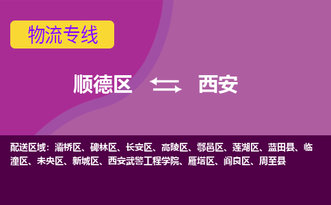 顺德区到西安物流专线-顺德区至西安货运,顺德区到西安货运物流