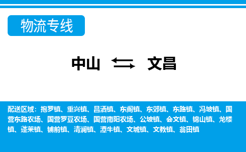 中山到文昌物流专线-中山至文昌货运,中山到文昌货运物流-中山货运物流公司