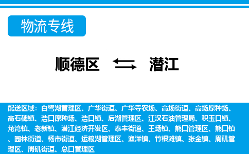 顺德区到潜江物流专线-顺德区至潜江货运,顺德区到潜江货运物流