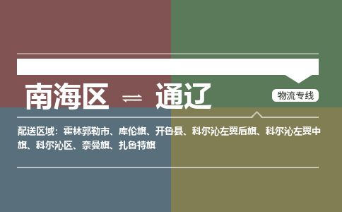 南海区到通辽科尔沁左翼中旗物流专线|南海区到通辽科尔沁左翼中旗-南海到东北物流专线